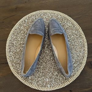 Talbots Size 8M Grey Suede Driving Shoes